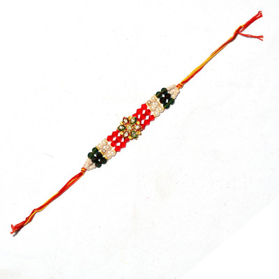 BHAVYA SALES Designer NR87-11-N2 Mauli Thread Rakhi  Set(Designer Rakhi set of 3)