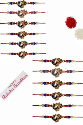 DARSHITABHAV Designer S315 Assorted Rakhi  Set(Bhavya sales Designer handmade ethnic rakhi for brother and sister pack of 12)