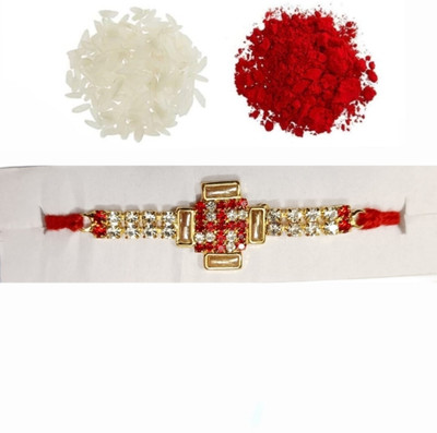 BHAVYA SALES Designer New_Mangalam468-N2 Assorted Rakhi  Set(1 DESIGNER HANDMADE RAKHI)