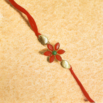 Shree Enterprises Thread shree 01258RAKHI 579 Kundan Chawal Roli Pack  Set(1 BHAI RAKHI)