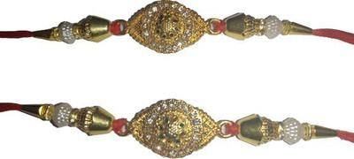 lekhbhav Designer LK153 Assorted Rakhi  Set(2 Rakhi)