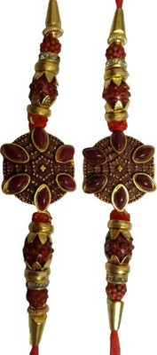 lekhbhav Designer New_Mangalam388 Assorted Rakhi  Set(2 Rakhi)