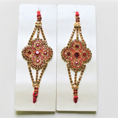 Real Craft Designer R-756-19-Set-2 Assorted Rakhi  Set(2 Rakhi)