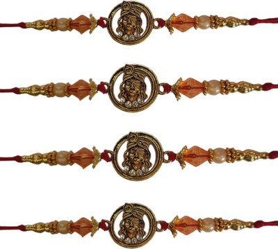 lekhbhav Designer LEKH RAKHI 7 Assorted Rakhi  Set(Bhaiya Rakhi set, Fancy Rakhi, Krishan Ji rakhi)