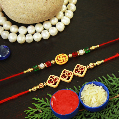 Ridansh Religious Ridhansh-pack of 1-3744 Assorted Rakhi  Set(RAKHI SET OF 1)