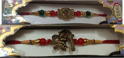 BHAVYA SALES Designer Bhavya-15-11-N2 Mauli Thread Rakhi  Set(Pack of 4 Rakhi)