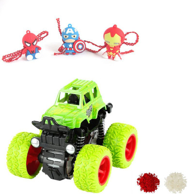 thriftkart Monster Truck Green 3Pc Avngr Rakhi Combo Assorted Rakhi  Set(2)