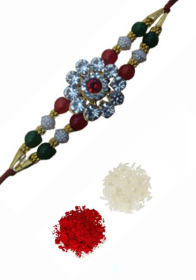 BHAVYA SALES Designer S159-N2-11 Assorted Rakhi  Set(1 Rakhi)
