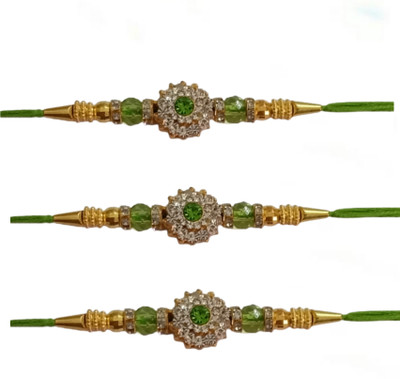 BHAVYA SALES Designer Mangalam06-11-N2 Mauli Thread Rakhi  Set(3 Rakhi)