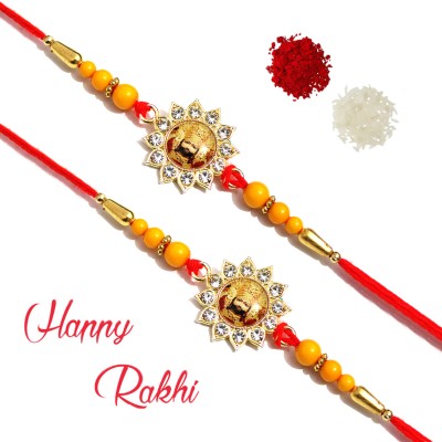 TimelessDecor Religious Shyam Baba Rakhi Gold Finish Rakhi, Chawal Roli Pack  Set(1)