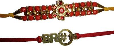 BHAVYA SALES Designer SKT1058-N2 Assorted Rakhi  Set(2)