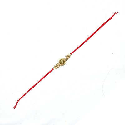 BHAVYA SALES Designer NR57-11-N2 Mauli Thread Rakhi  Set(Designer Om Rakhi Set of 3)