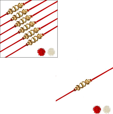 AARON INC Thread Ai_Rakhi_00001423594 Mauli Thread Rakhi  Set(Pack of 07 Rakhi)