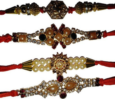 DARSHITABHAV Designer New_Mangalam461_FW Assorted Rakhi  Set(4 rakhi)