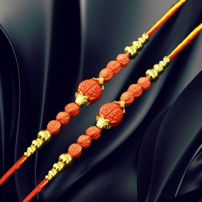 PDR Poonam Designer Rakhi Designer Monu_S2_348 Assorted Rakhi  Set(2RAKHI, TIKKACHAWAL)