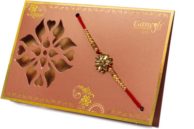 Globus Trendz Designer RK-RED-OM-01 Jute Rakhi  Set(Designer Greeting Gift Package)