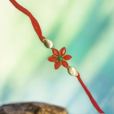 Shree Enterprises Thread shree 01258RAKHI 548 Kundan Chawal Roli Pack  Set(1 BHAI RAKHI)