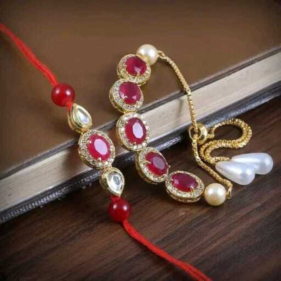 Sivori Thread Rakhi(UJ)-66 Mauli Thread Rakhi  Set(2 Rakhi)