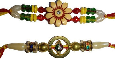 lekhbhav Designer LK256 Assorted Rakhi  Set(2)