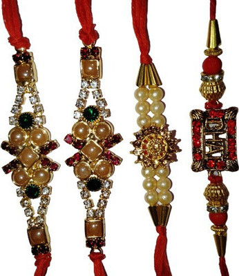 DARSHITABHAV Designer New_Mangalam462_FW Assorted Rakhi  Set(4 rakhi)