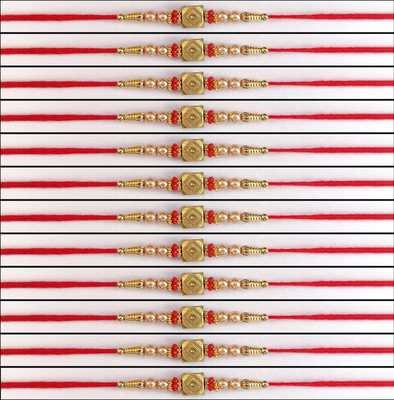 Param sales Designer 4017 Assorted Rakhi  Set(Combo of 12 Rakhi)