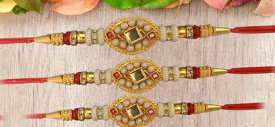 DARSHITABHAV Designer New_Mangalam03_FW Assorted Rakhi  Set(3)