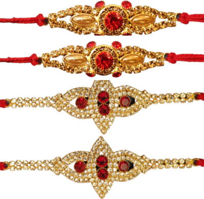 BHAVYA SALES Designer New_Mangalam443-N2 Assorted Rakhi  Set(4)