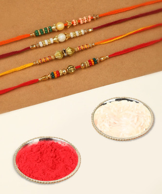 Aurum Designer SBL 46, SBL 49, SBL 50, SBL 52 Assorted Chawal Roli Pack  Set(Rakhi::Roli Chawal)
