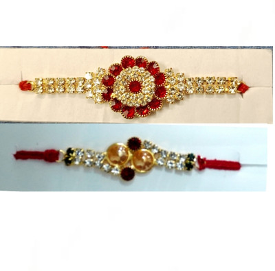 lekhbhav Designer SKT1055_New_Rakhi_set Assorted Rakhi  Set(2 rakhi)