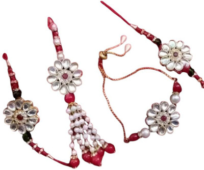 Aamrapali Silver Gems Thread Rakhi(UJ)-49-AP:P2 Mauli Thread Rakhi  Set(13 Rakhi)