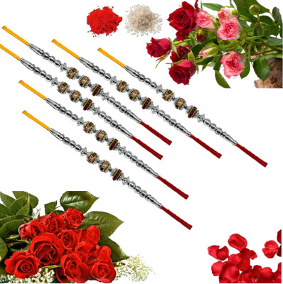 URBANELA Designer i_6-RK07 Assorted Rakhi  Set(6 Rakhi)