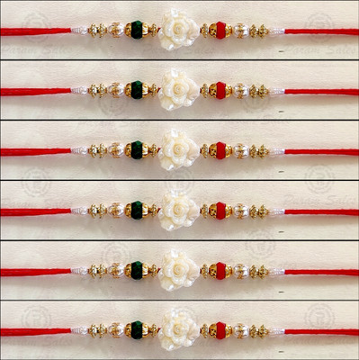 Charmify Designer 4067 Mauli Thread Rakhi  Set(Combo of 6 Rakhi)
