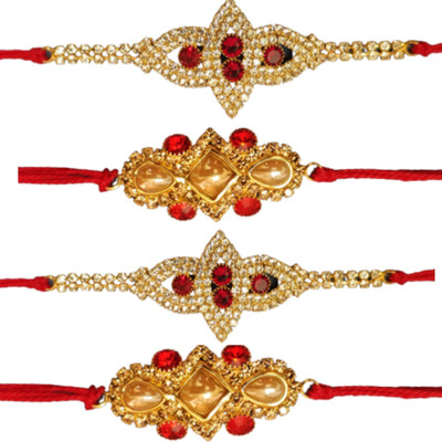 BHAVYA SALES Designer S206-N2 Assorted Rakhi  Set(4)