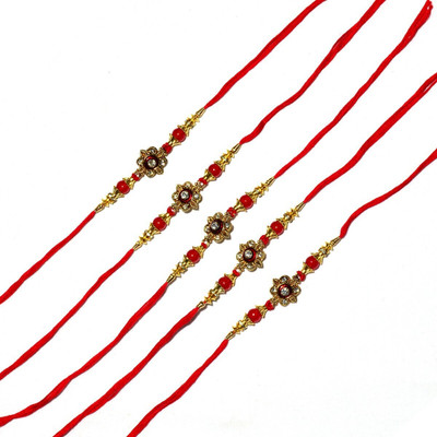 BHAVYA SALES Designer RKH10-N2 Assorted Rakhi  Set(Designer Rakhi Set of 5)