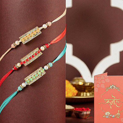 FNP Thread GIFTSFNP28379_RK24 Mauli Thread Rakhi  Set(Rakhi)