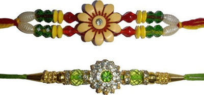lekhbhav Designer LK201 Assorted Rakhi  Set(2)