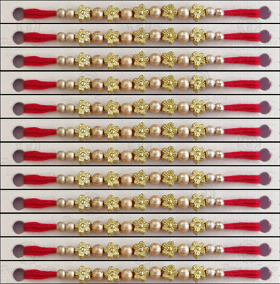 Param sales Designer 4021 Assorted Rakhi  Set(Combo of 12 Rakhi)