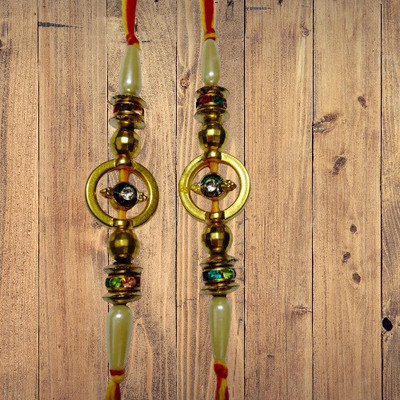 BHAVYA SALES Designer Mangalam80-11-N2 Assorted Rakhi  Set(4)