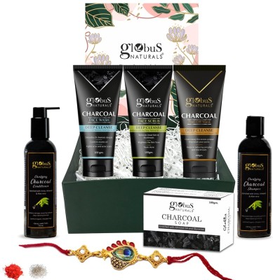 Globus Naturals Face wash, Face scrub, Face pack, Shampoo, Rakhi  Set(6)