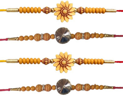 BHAVYA SALES Designer S447-N2 Assorted Rakhi  Set(4)
