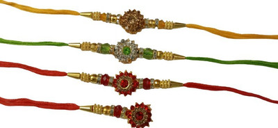 DARSHITABHAV Designer New_Mangalam85_FW Assorted Rakhi  Set(4)