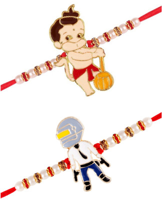 VIVASTRI Designer 1150-1165RKG Jute Rakhi  Set(2 Rakhi)