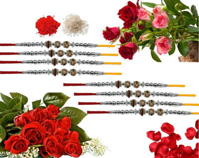 URBANELA Designer c_8-RK07 Assorted Rakhi  Set(8 Rakhi)
