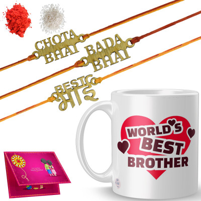 MM9E Thread DP-RR3-M3-R3 Mauli Thread Mug  Set(Rakhi)