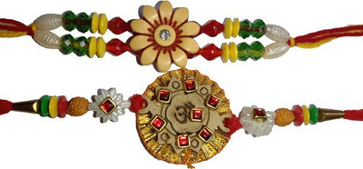 DARSHITABHAV Designer BK_126Mangalam290 Assorted Rakhi  Set(2)