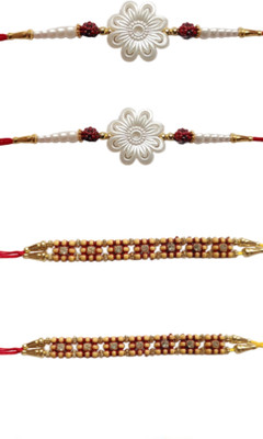 lekhbhav Designer S588 Assorted Rakhi  Set(DESIGNER HANDMADE RAKHI SET)