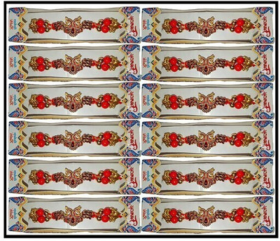 lekhbhav Designer LK70 Assorted Rakhi  Set(12)