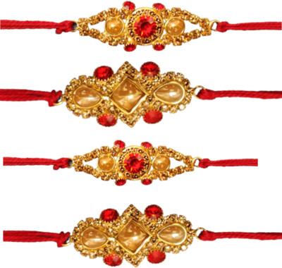 lekhbhav Designer SKT194 Assorted Rakhi  Set(4)