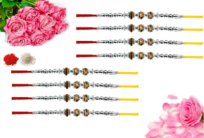 URBANELA Designer f_8-RK07 Assorted Rakhi  Set(8 Rakhi)