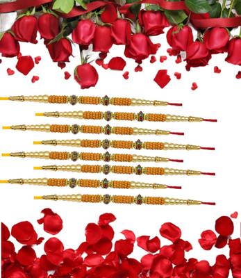 URBANELA Designer a_8-RK18 Assorted Rakhi  Set(8 Rakhi)
